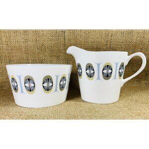 Coclough MCM Cream and Sugar Set Mid-century Geometric Pattern E568